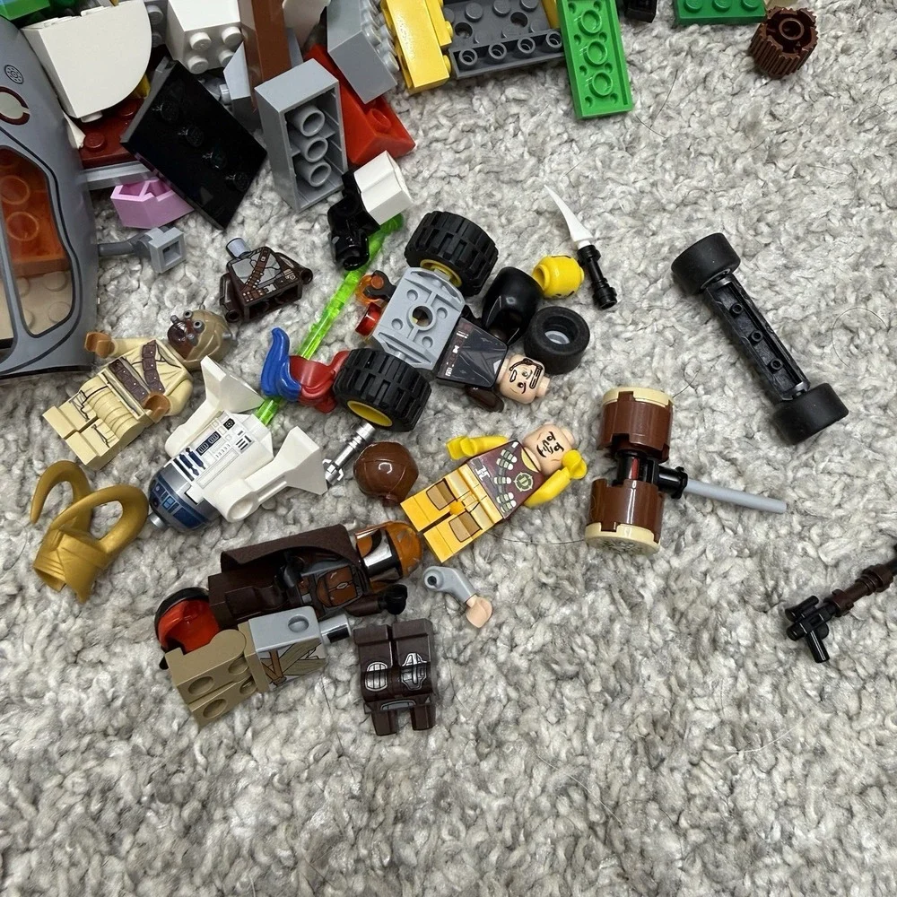 Lego bulk lot 5lbs + mixed huge lot loose bricks minifigures flowers